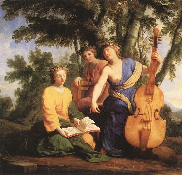 Eustache Le Sueur Melpomene, Erato and Polymnia oil painting image
